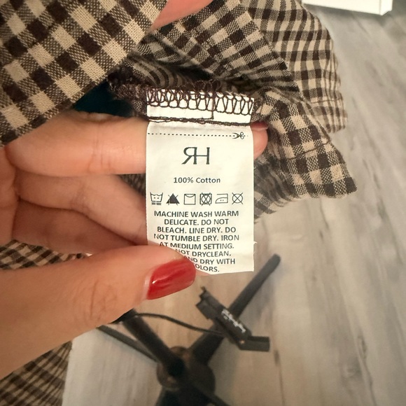 RIHOAS Black and Brown Checkered Mini Dress - Picture 4 of 4